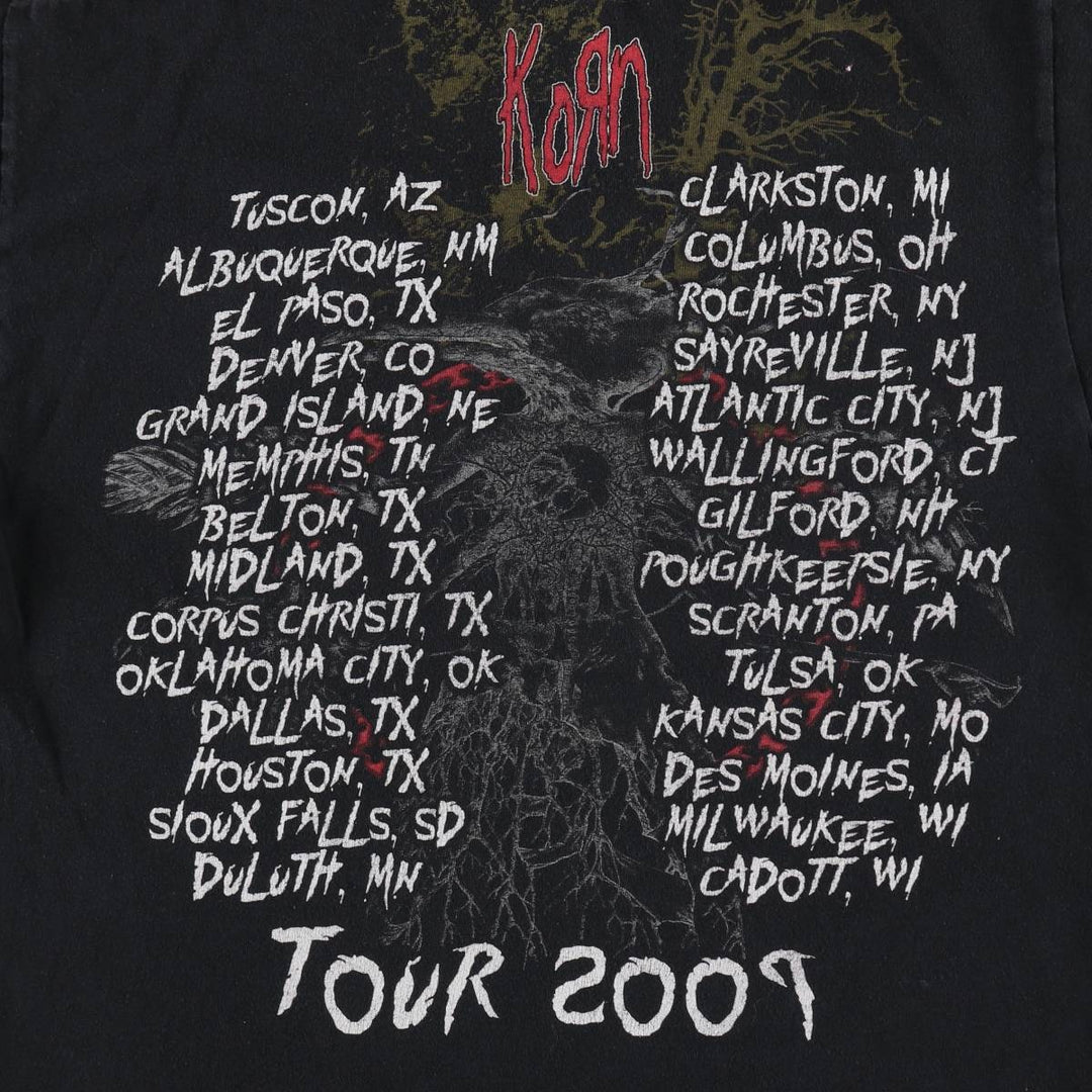 Anvil KORN Band T-shirt (Men's size M) cotton black type Vintage Second Hand