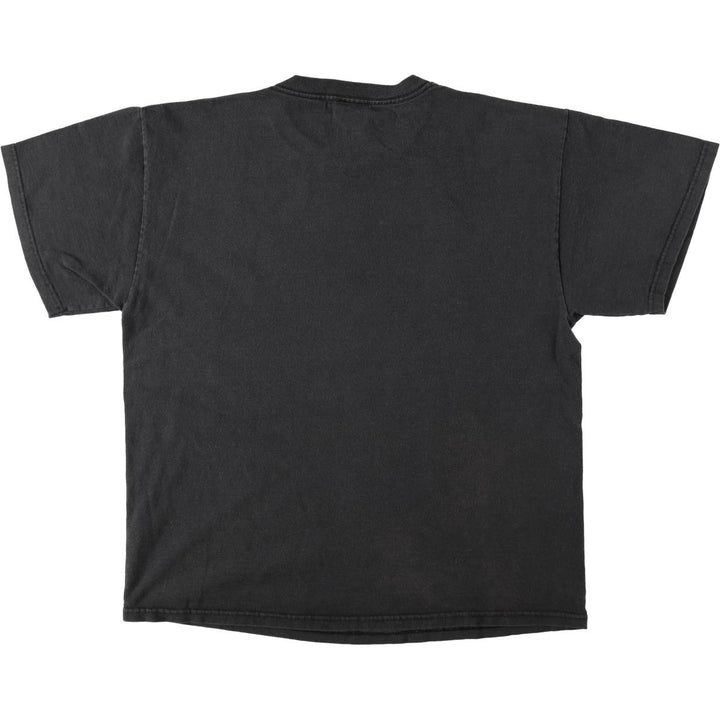 00'S Zion BOB MARLEY Band T-shirt, USA made, Men's L size cotton black type Vintage Second Hand