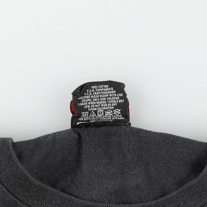 00'S Zion BOB MARLEY Band T-shirt, USA made, Men's L size cotton black type Vintage Second Hand