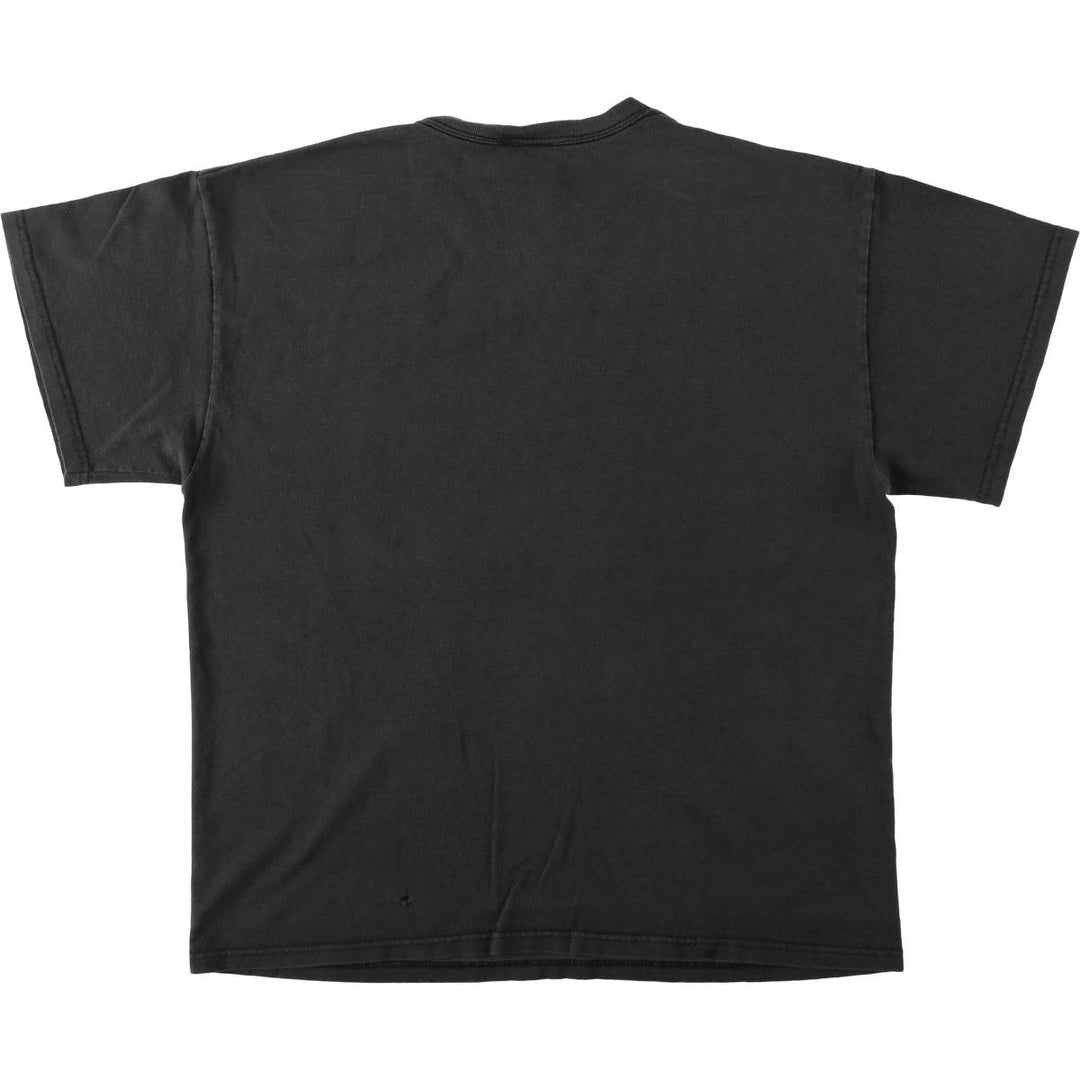 00'S Zion BOB MARLEY Band T-shirt, USA made, Men's L size cotton black type Vintage Second Hand