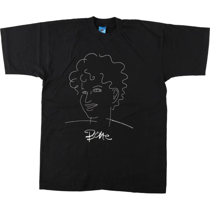 90'S Fruit of the Loom Bette Midler Band T-Shirt, Made in USA, Men's Size L (approx.), Vintage cotton black type Vintage Second Hand
