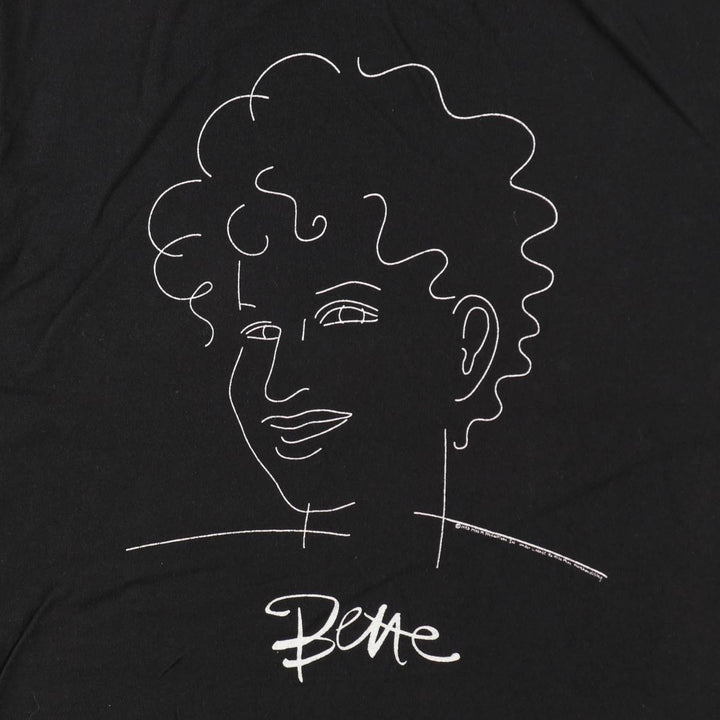 90'S Fruit of the Loom Bette Midler Band T-Shirt, Made in USA, Men's Size L (approx.), Vintage cotton black type Vintage Second Hand
