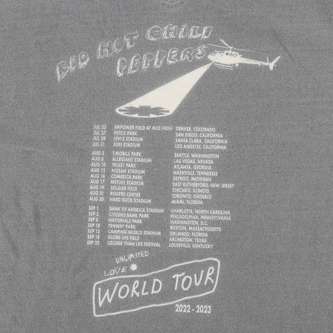 RED HOT CHILI PEPPERS Red Hot Chili Peppers Band T-shirt Band T Men's L size cotton gray type Vintage Second Hand