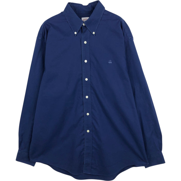 Brooks Brothers 346 long sleeve button-down shirt, men's size L Supima Cotton blue type Vintage Second Hand