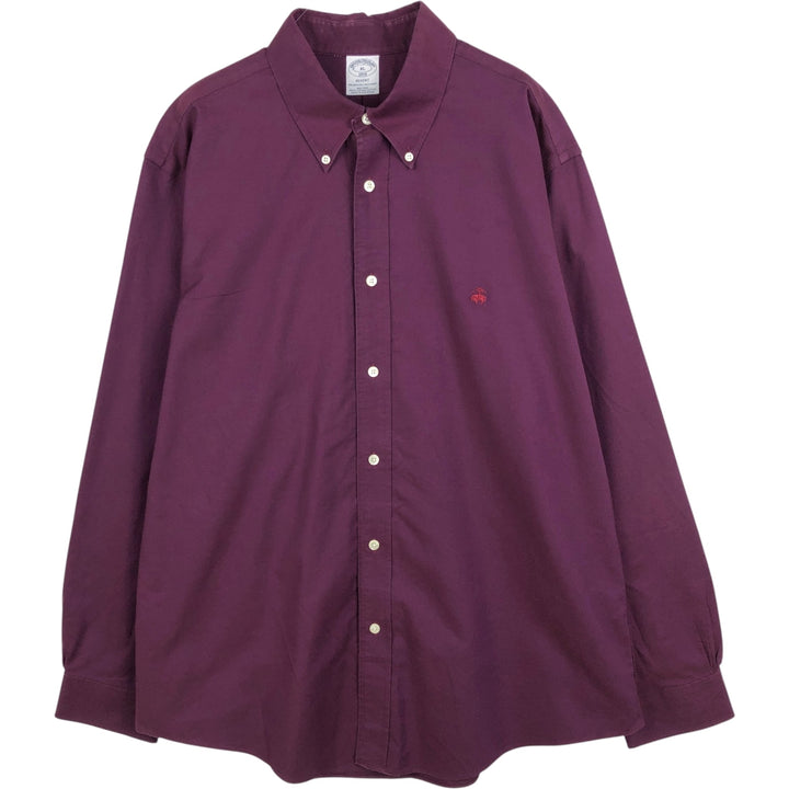 Brooks Brothers 1818 REGENT Long Sleeve Button Down Shirt Men's XL Supima Cotton burgundy type Vintage Second Hand