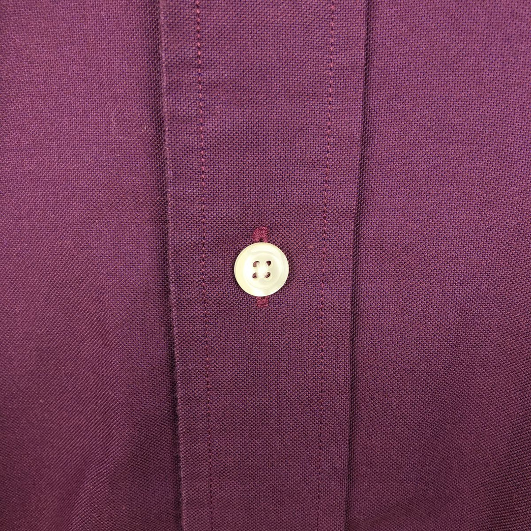 Brooks Brothers 1818 REGENT Long Sleeve Button Down Shirt Men's XL Supima Cotton burgundy type Vintage Second Hand