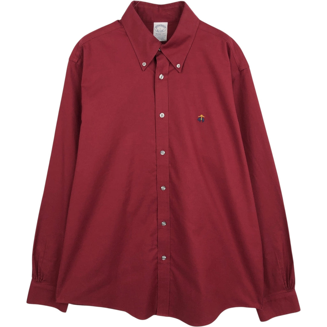 Brooks Brothers Est.1818 REGENT FIT Long-Sleeve Button-Down Shirt, Men's Size L (approx.) cotton red type Vintage Second Hand