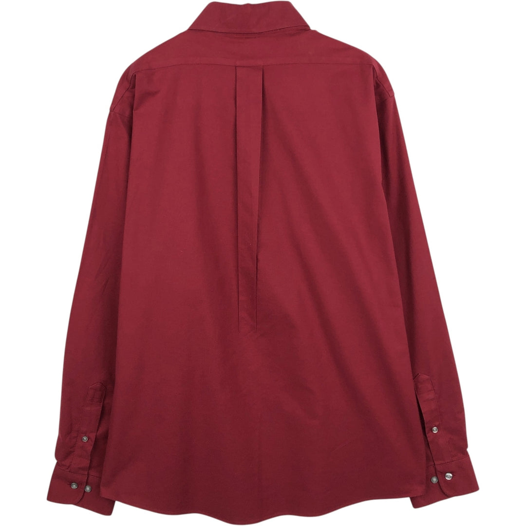 Brooks Brothers Est.1818 REGENT FIT Long-Sleeve Button-Down Shirt, Men's Size L (approx.) cotton red type Vintage Second Hand