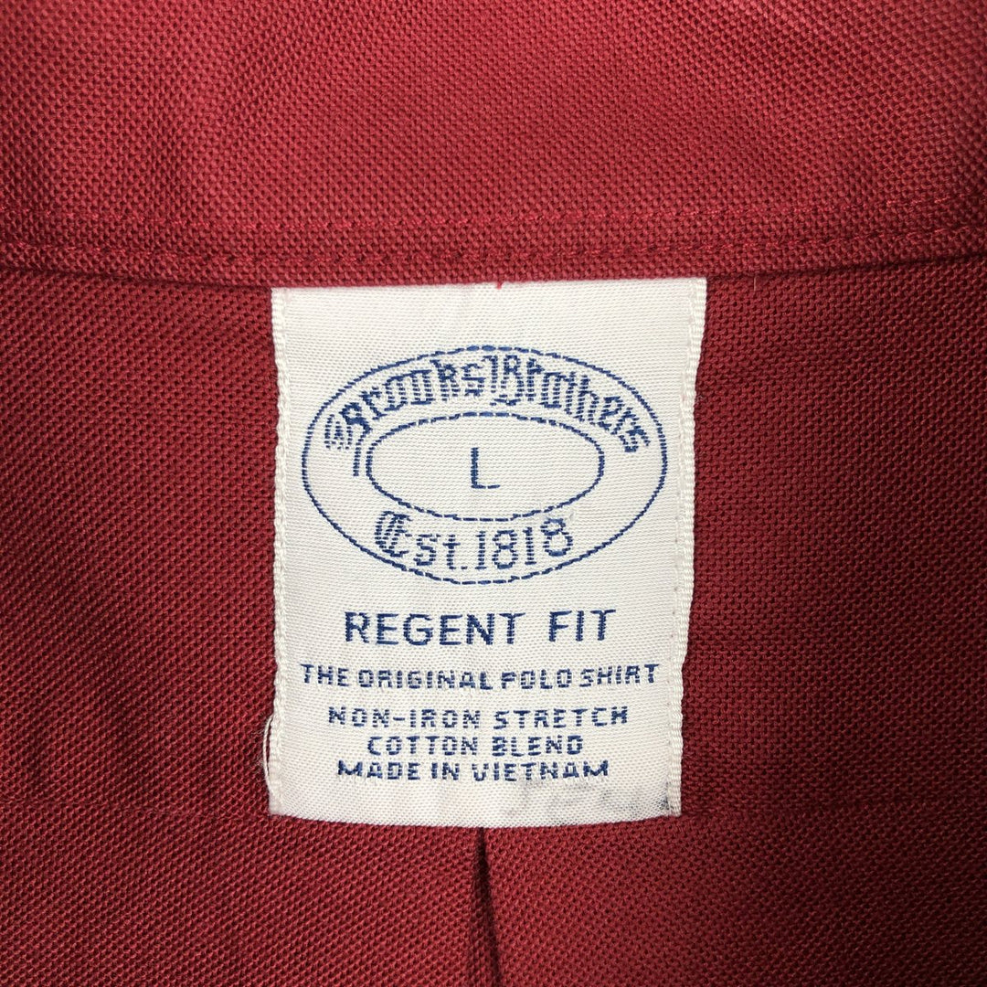 Brooks Brothers Est.1818 REGENT FIT Long-Sleeve Button-Down Shirt, Men's Size L (approx.) cotton red type Vintage Second Hand