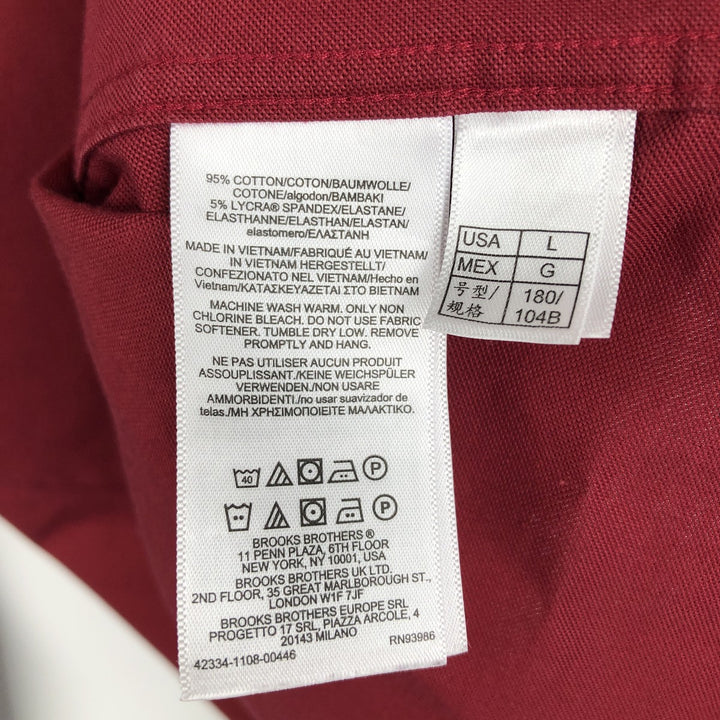 Brooks Brothers Est.1818 REGENT FIT Long-Sleeve Button-Down Shirt, Men's Size L (approx.) cotton red type Vintage Second Hand