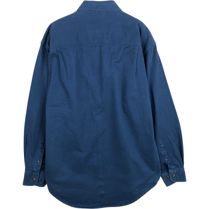 90'S GAP Vintage Long Sleeve Cotton Shirt, Men's Size Medium cotton blue type Vintage Second Hand