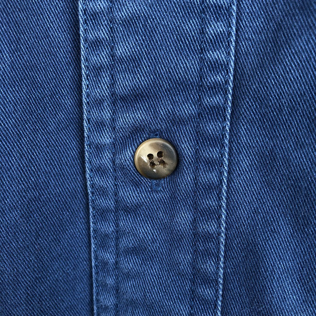 90'S GAP Vintage Long Sleeve Cotton Shirt, Men's Size Medium cotton blue type Vintage Second Hand