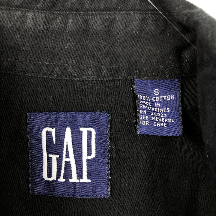 90'S GAP (Old GAP) Long-Sleeve Cotton Shirt, Men's Size S (Equivalent), Vintage cotton black type Vintage Second Hand