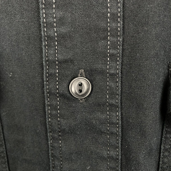 90'S GAP (Old GAP) Long-Sleeve Cotton Shirt, Men's Size S (Equivalent), Vintage cotton black type Vintage Second Hand