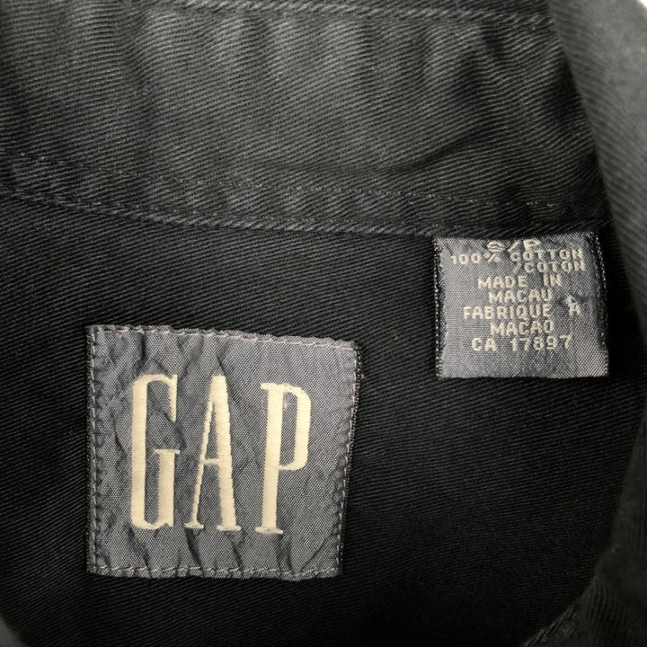 90'S GAP (Old GAP) Long-Sleeve Cotton Shirt, Men's Size S (Equivalent), Vintage cotton black type Vintage Second Hand