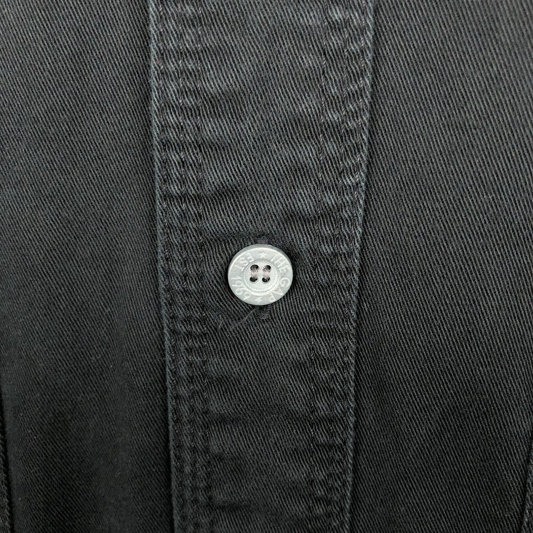 90'S GAP (Old GAP) Long-Sleeve Cotton Shirt, Men's Size S (Equivalent), Vintage cotton black type Vintage Second Hand