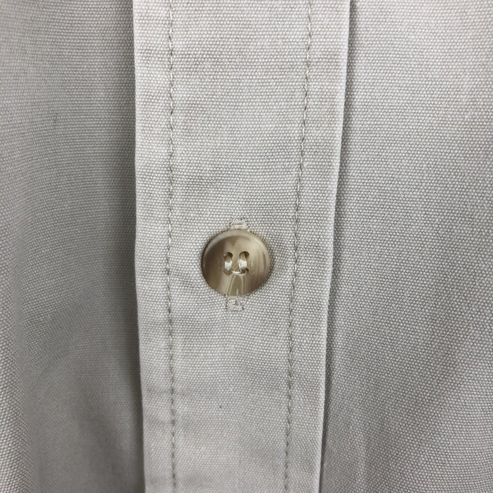 90'S GAP Old Gap Long Sleeve Cotton Shirt Men's L Size Vintage cotton Beige type Vintage Second Hand