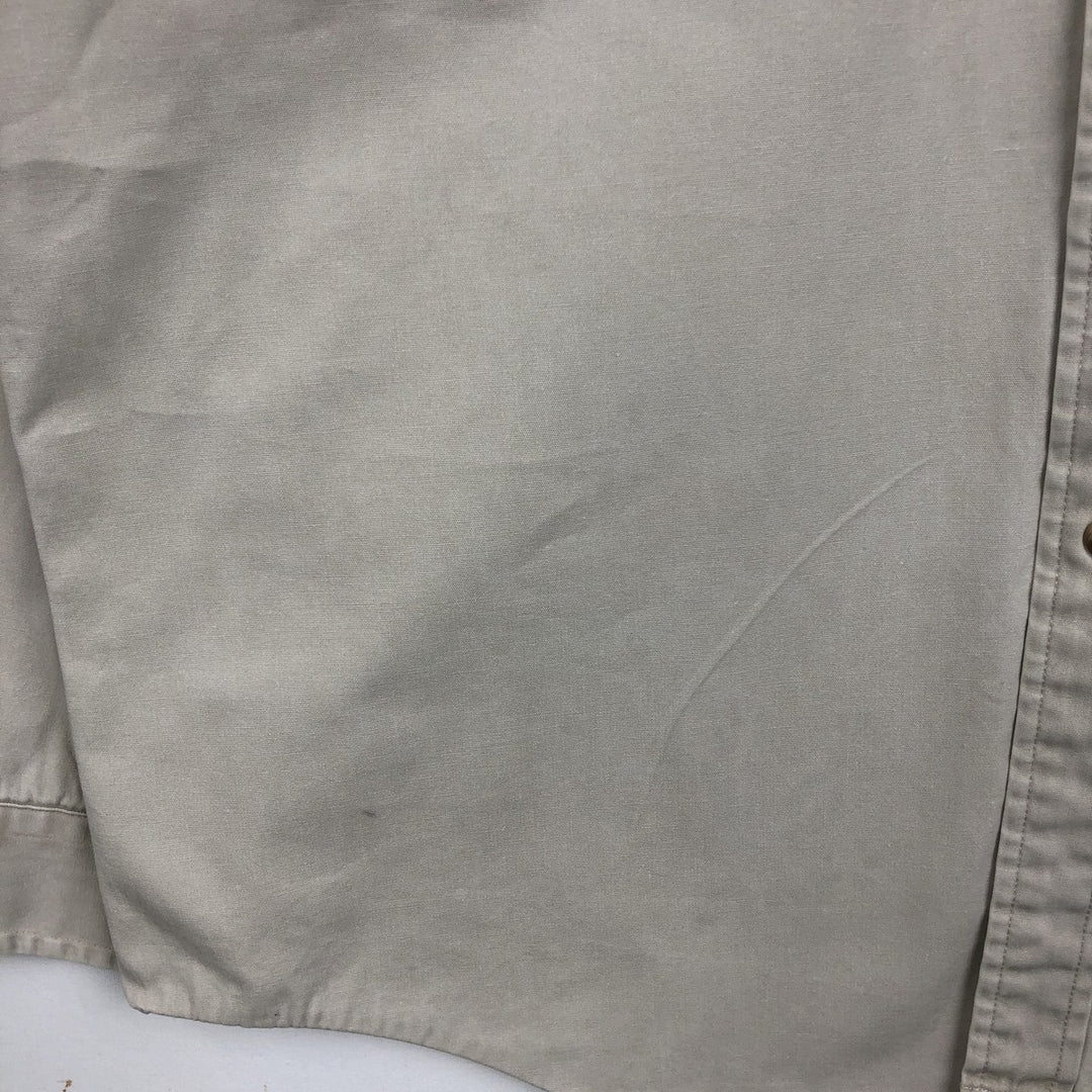 90'S GAP Old Gap Long Sleeve Cotton Shirt Men's L Size Vintage cotton Beige type Vintage Second Hand