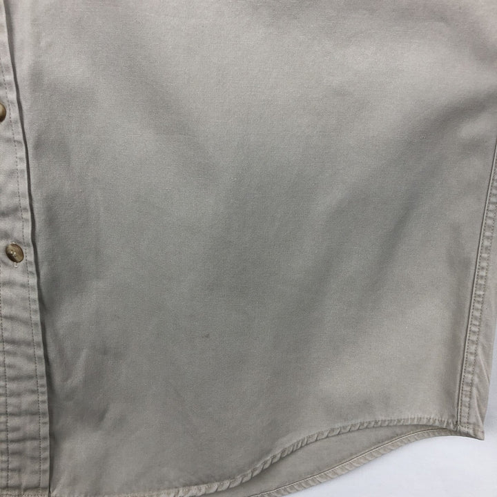 90'S GAP Old Gap Long Sleeve Cotton Shirt Men's L Size Vintage cotton Beige type Vintage Second Hand