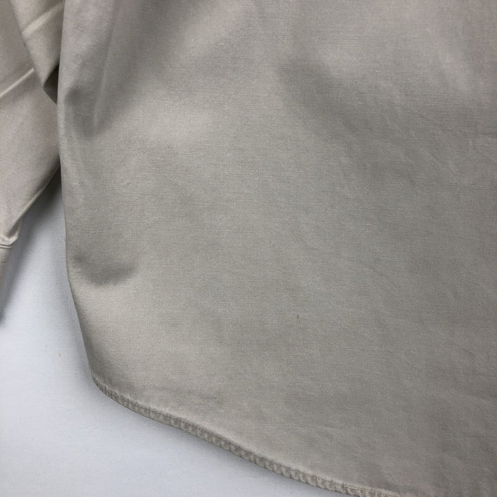 90'S GAP Old Gap Long Sleeve Cotton Shirt Men's L Size Vintage cotton Beige type Vintage Second Hand