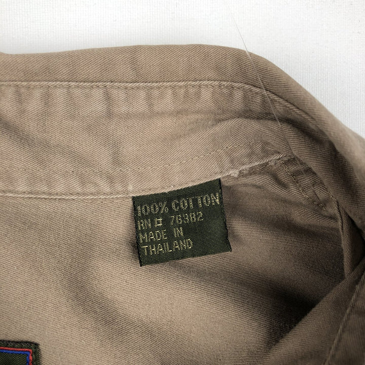 Timberland long-sleeved cotton shirt, men's size M (approximately equivalent). cotton Beige type Vintage Second Hand