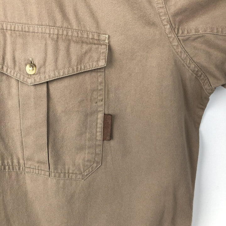 Timberland long-sleeved cotton shirt, men's size M (approximately equivalent). cotton Beige type Vintage Second Hand