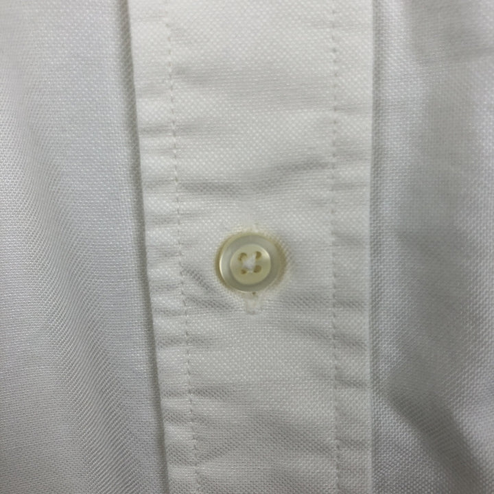 80s-90'S Brooks Brothers Est.1818 Traditional Fit Long-Sleeve Button-Down Shirt, Made in USA, Men's XL Equivalent, Vintage Supima Cotton white type Vintage Second Hand