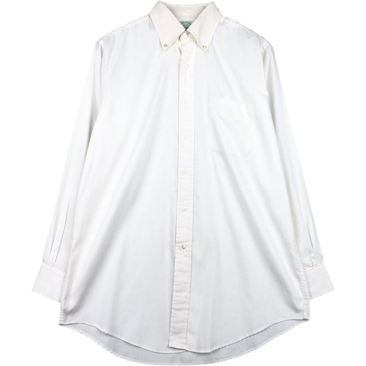 80s-90'S Brooks Brothers Est.1818 Long Sleeve Button Down Shirt Made in USA Men's M Vintage cotton white type Vintage Second Hand