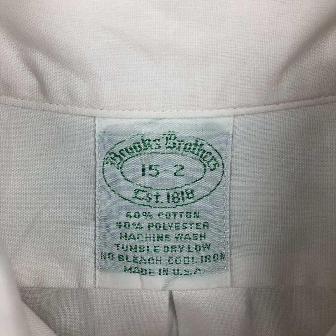 80s-90'S Brooks Brothers Est.1818 Long Sleeve Button Down Shirt Made in USA Men's M Vintage cotton white type Vintage Second Hand