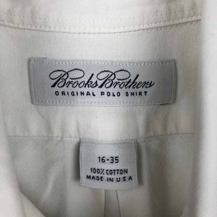 Brooks Brothers long sleeve button down shirt made in USA, size L for men cotton white type Vintage Second Hand