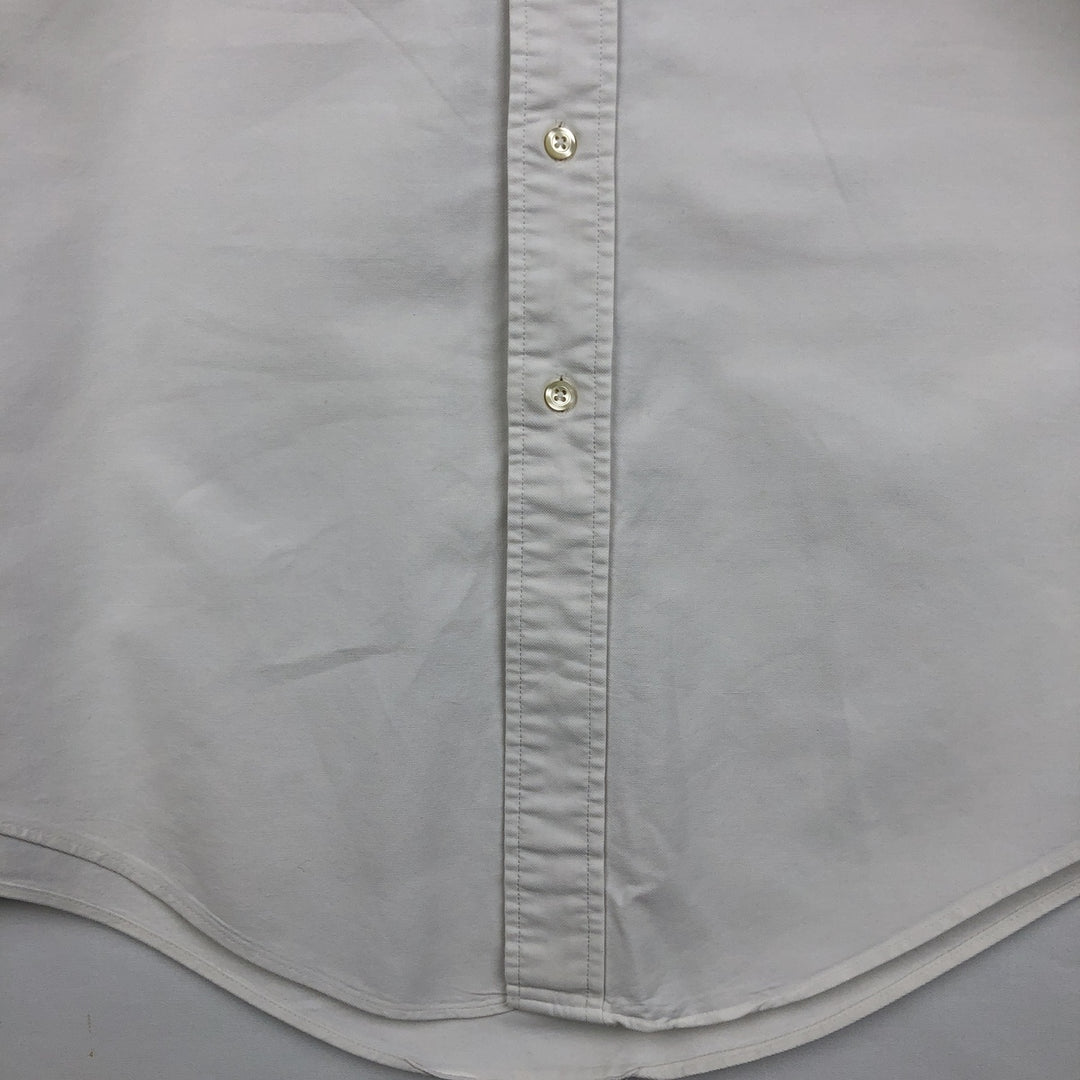 Brooks Brothers long sleeve button down shirt made in USA, size L for men cotton white type Vintage Second Hand