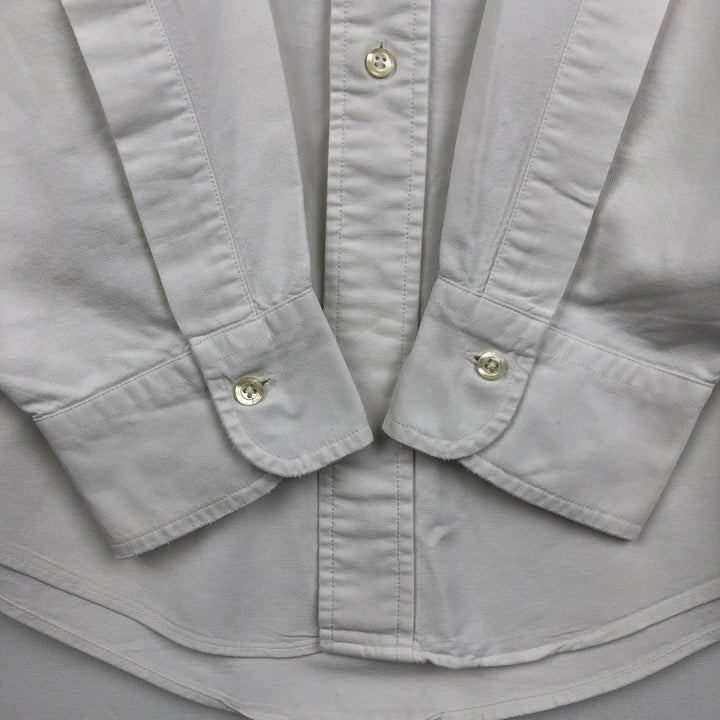 Brooks Brothers long sleeve button down shirt made in USA, size L for men cotton white type Vintage Second Hand