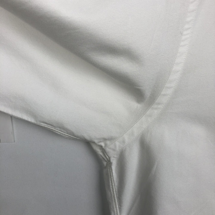 Brooks Brothers Long-Sleeve Button-Down Shirt, Made in USA, Men's Size L (Equivalent), Oxford Fabric Supima Cotton white type Vintage Second Hand