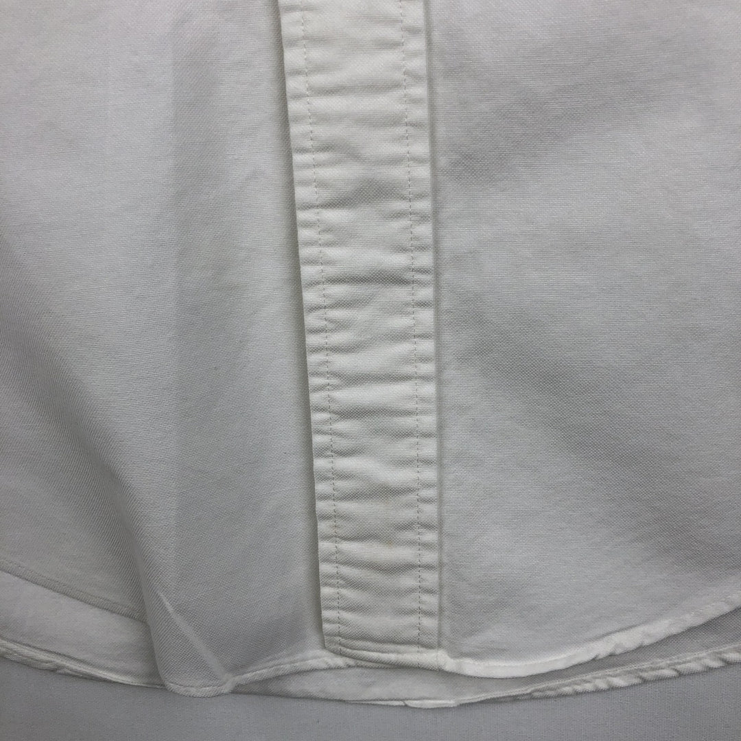 Brooks Brothers Long-Sleeve Button-Down Shirt, Made in USA, Men's Size L (Equivalent), Oxford Fabric Supima Cotton white type Vintage Second Hand