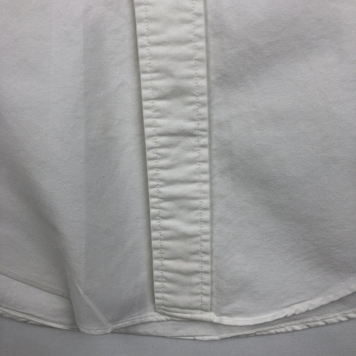 Brooks Brothers Long-Sleeve Button-Down Shirt, Made in USA, Men's Size L (Equivalent), Oxford Fabric Supima Cotton white type Vintage Second Hand