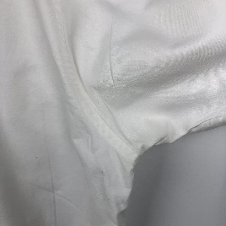 Brooks Brothers Long-Sleeve Button-Down Shirt, Made in USA, Men's Size L (Equivalent), Oxford Fabric Supima Cotton white type Vintage Second Hand
