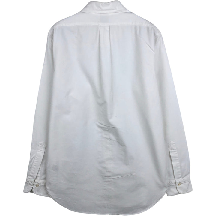 80s-90'S Brooks Brothers MAKERS MILANO Long-Sleeve Button-Down Shirt, Made in USA, Men's Size M (Equivalent), Vintage Supima Cotton white type Vintage Second Hand