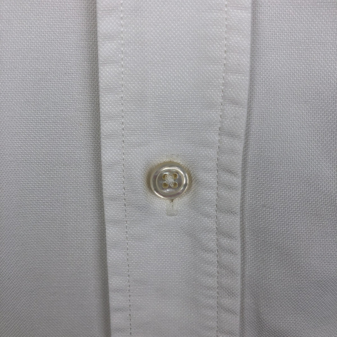 80s-90'S Brooks Brothers MAKERS MILANO Long-Sleeve Button-Down Shirt, Made in USA, Men's Size M (Equivalent), Vintage Supima Cotton white type Vintage Second Hand