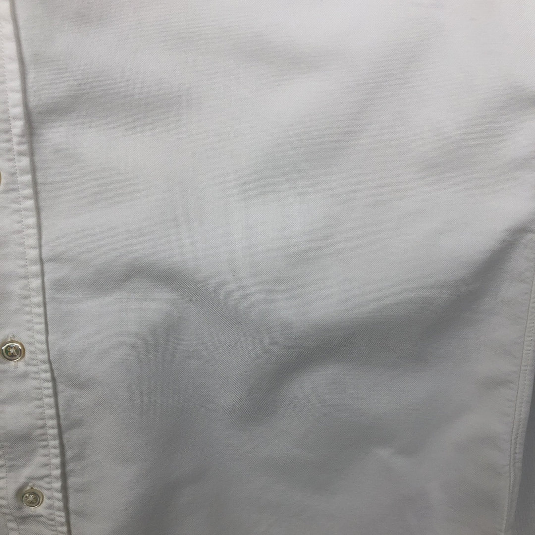80s-90'S Brooks Brothers MAKERS MILANO Long-Sleeve Button-Down Shirt, Made in USA, Men's Size M (Equivalent), Vintage Supima Cotton white type Vintage Second Hand