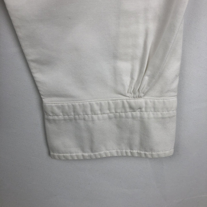 80s-90'S Brooks Brothers MAKERS MILANO Long-Sleeve Button-Down Shirt, Made in USA, Men's Size M (Equivalent), Vintage Supima Cotton white type Vintage Second Hand
