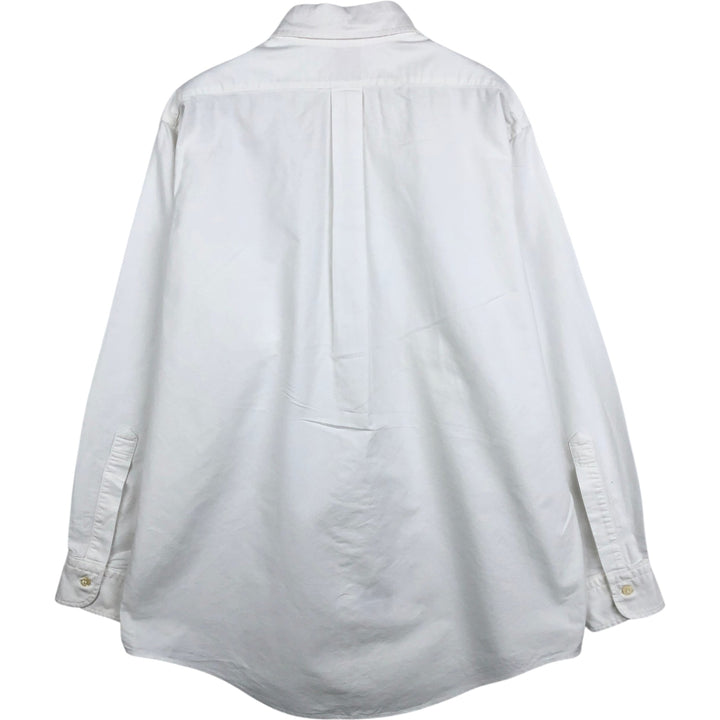 80s-90'S Brooks Brothers Est.1818 Traditional Fit Long-Sleeve Button-Down Shirt, Made in USA, Men's Size L (Equivalent), Vintage Supima Cotton white type Vintage Second Hand