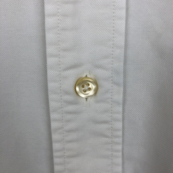 80s-90'S Brooks Brothers Est.1818 Traditional Fit Long-Sleeve Button-Down Shirt, Made in USA, Men's Size L (Equivalent), Vintage Supima Cotton white type Vintage Second Hand