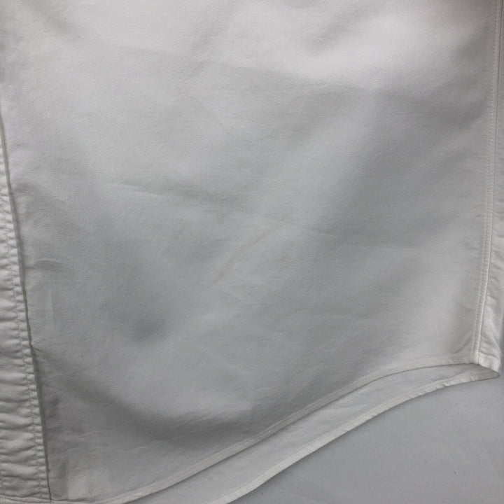 80s-90'S Brooks Brothers Est.1818 Traditional Fit Long-Sleeve Button-Down Shirt, Made in USA, Men's Size L (Equivalent), Vintage Supima Cotton white type Vintage Second Hand