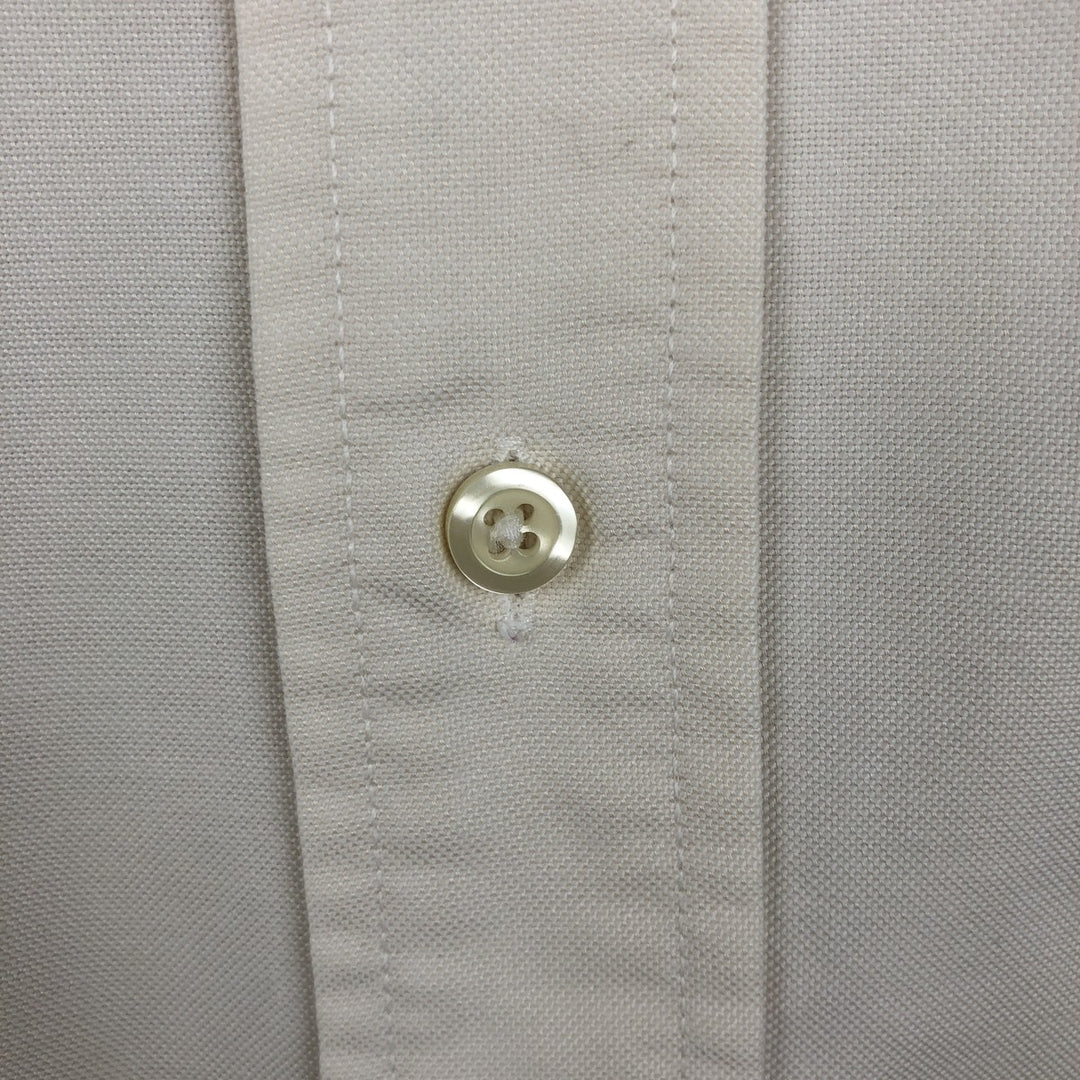 80s-90'S Brooks Brothers Est.1818 Slim Fit Long-Sleeve Button-Down Shirt, Made in USA, Men's Size M (Equivalent), Vintage Supima Cotton ivory Vintage Second Hand