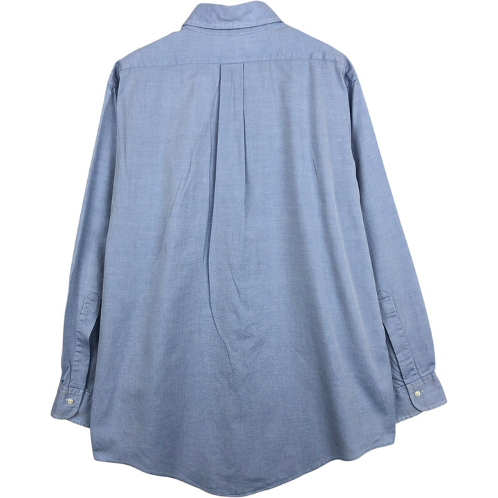 Brooks Brothers long-sleeved button-down shirt, made in the USA, size M cotton blue type Vintage Second Hand
