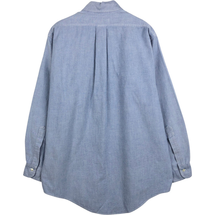 Brooks Brothers long-sleeved button-down shirt, made in the USA, size M cotton blue type Vintage Second Hand