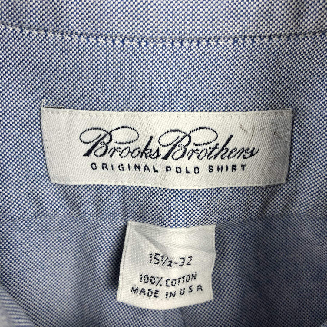 Brooks Brothers long-sleeved button-down shirt, made in the USA, size M cotton blue type Vintage Second Hand