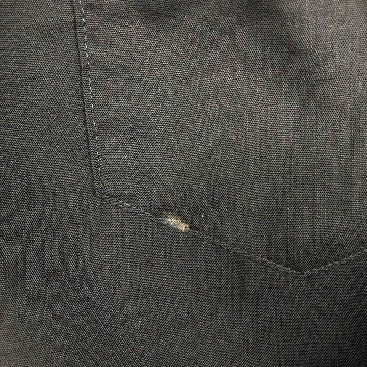 1970'S Wrangler Long-Sleeve Western Shirt, Made in USA, Men's Size M (Equivalent), Vintage unclear black type Vintage Second Hand