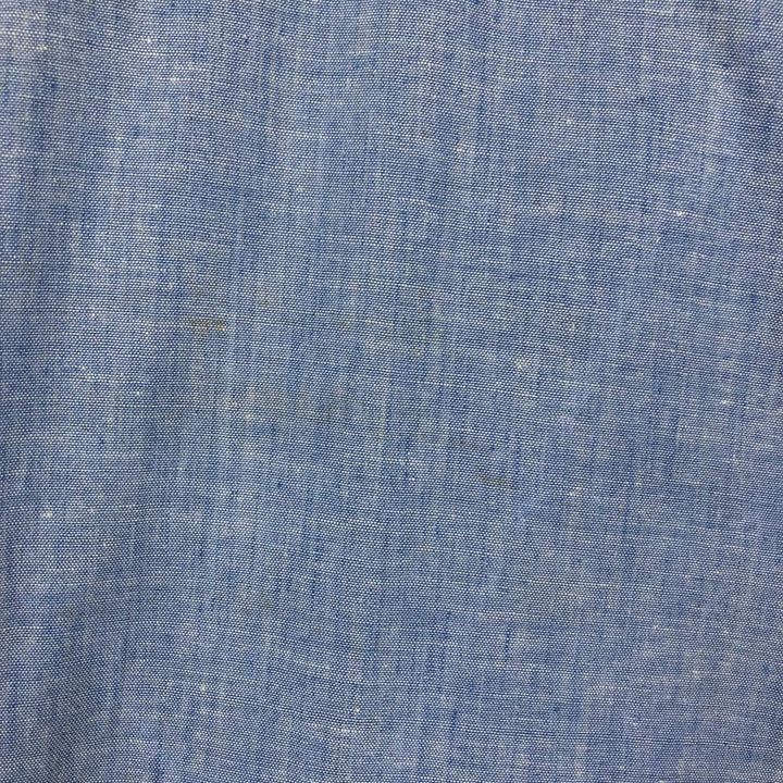 70s-80'S DEE CEE Rangers Chambray Long-Sleeve Western Shirt, Made in USA, Men's Size M (Equivalent), Vintage unclear blue type Vintage Second Hand
