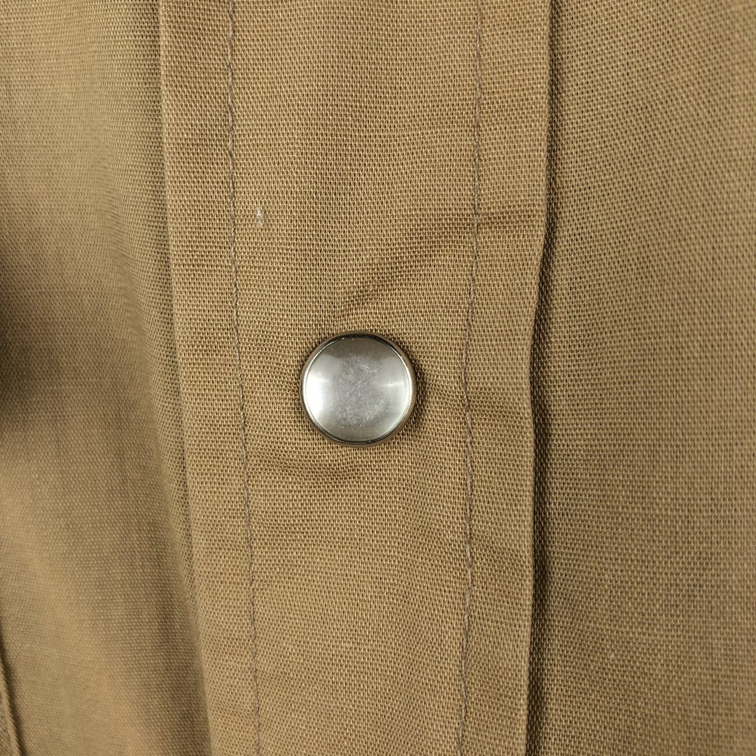 70s-80'S Lee Long-Sleeve Western Shirt, Made in USA, Men's Size L (approx.) unclear beige type brown Vintage Second Hand